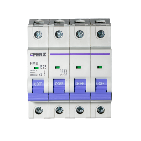 FMB-B 6kA 4P 25 х-ка B Автоматический выключатель